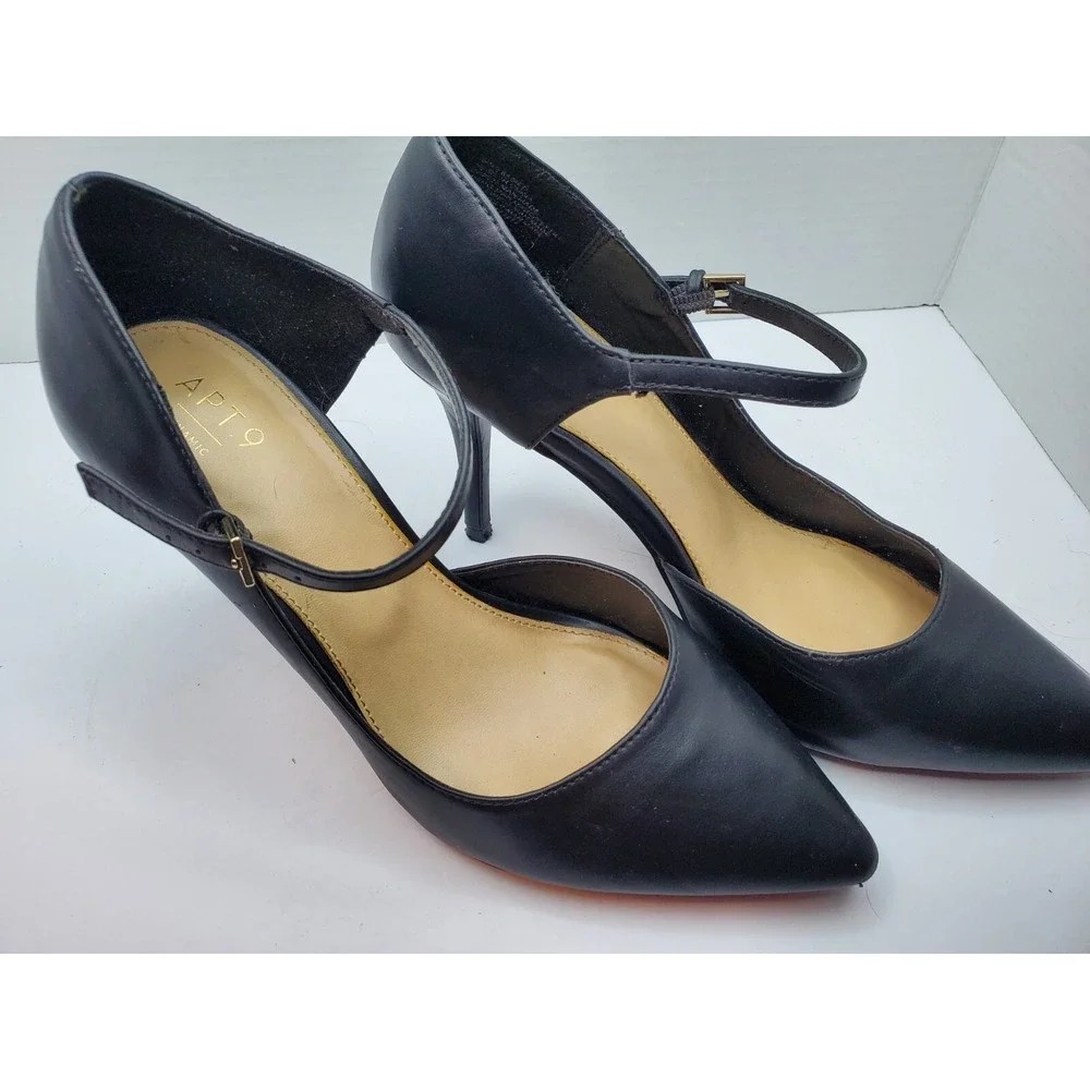 APT 9 Defined Comfort Size‎ 8.5 M Black Point Toe HH Pumps Cushioned Insoles